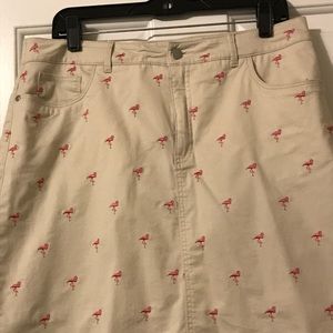 Cute flamingo print skort